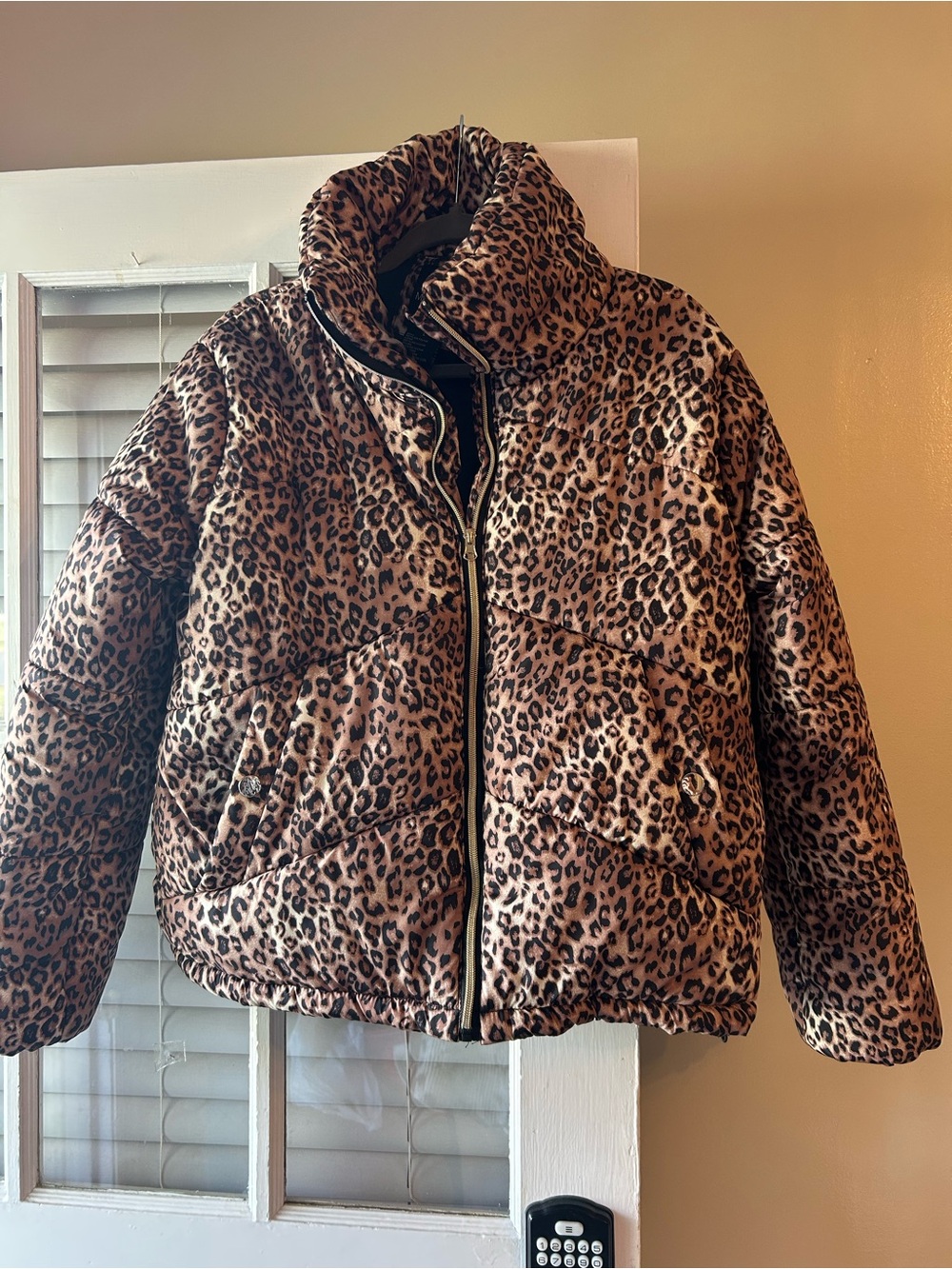 Me Jane Leopard Print Puffer Jacket